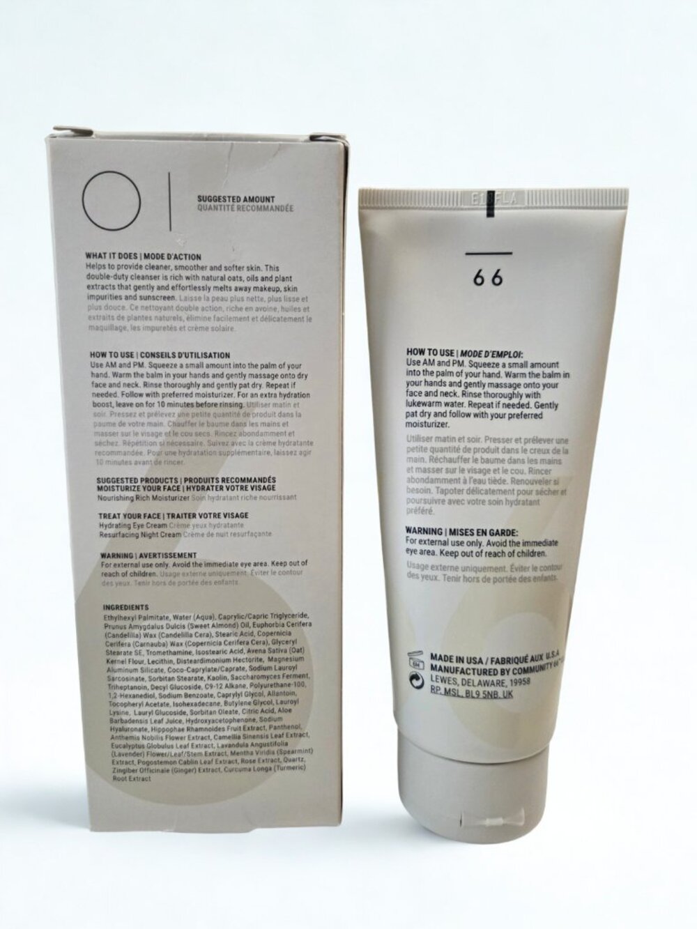 Community Sixty-Six Skincare Set Hydrating Gel Moisturizer + Balm Cleanser NIB - Picture 4 of 5